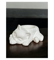 Uyuyan Kedi Minimalist Dekoratif Kaktüs ve Sukulent Saksısı, Beyaz Renk Yüksek Kaliteli Malzeme El Yapımı Minimalist Kedi Heykel Kaktüs ve Sukulent Saksısı, Hediyelik Kaktüs ve Sukulent Saksısı, Ev Dekoru, Masa Dekoru, Anneler Günü, Öğretmenler Günü