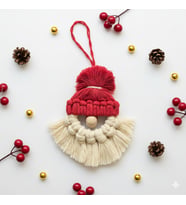Makrome Yılbaşı Süsleri Noel Baba Yılbaşı Ağacı Süsü