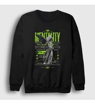 Presmono Unisex Siyah Angel Melek Mentality Hustle Harder Sweatshirt 441301tt