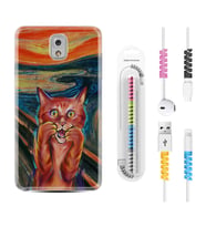 Samsung Note 3 4 5 8 9 20 Ultra 10 Lite Kılıf Kablo Koruma Spiral Silikon Tablo Cat 1788