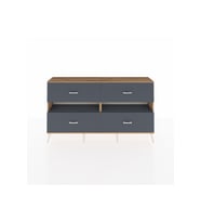 Arges Konsol 2 Raflı 4 Çekmeceli  176x30x99 Çam-Antrasit