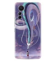 Xiaomi 12 Lite Kılıf Silikon Desen Özel Seri Kız ve Ejderha 1742