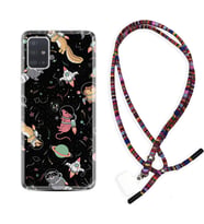 Samsung a71 A72 A73 A7 A9 2018 C7 C9 Kılıf Boyun Asklı Rasta Silikon Planet Animals 1771