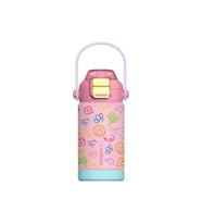 VAGONLİFE ÇELİK PİPETLİ / PİPETSİZ KULLANIM EL TAŞIMA KULPLU MATARA/TERMOS VGN1104 630ML PEMBE