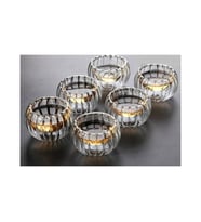 Çift Cidarlı 6 lı Optikli-çizgili-fitilli Mini Sosluk Drajelik Lokumluk