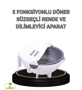 Çok Fonksiyonlu Döner Rende Süzgeç Hazneli Ergonomik Sebze Doğrayıcı