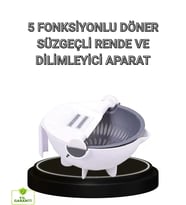 Çok Fonksiyonlu Döner Rende Süzgeç Hazneli Ergonomik Sebze Doğrayıcı