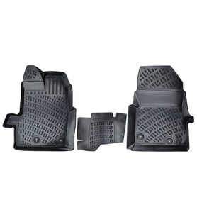 Ford Custom Uyumlu ( Kapalı Kasa ) 2012 Sonrası 3D Havuzlu Siyah Paspas (Karışık)