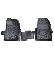 Ford Custom Uyumlu ( Kapalı Kasa ) 2012 Sonrası 3D Havuzlu Siyah Paspas (Karışık)