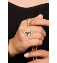 Kutup Yıldızı Model Gold Kaplama Kolye
