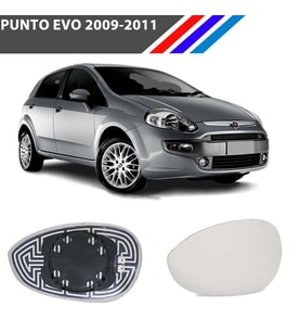 Otozet - Fiat Punto Evo Sol Dış Ayna Camı Sürücü Tarafı Isıtmalı 2009-2011 71740497