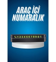 Araç İçi Numaratör Numaralık Oto Cam Kartı Fosforlu Numaratör