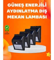 Montajlı Güneş Enerjili Duvar Tipi Aydınlatma – 8 Saat Çalışma Süresi