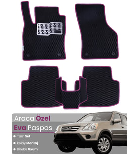 HONDA CRV 2 (2002-2006) Uyumlu EVA Paspas Tam Set–Araca Özel,Kolay Montaj,Su Geçirmez