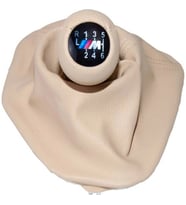 BMW E39 Topuzlu Vites Körüğü 6 İleri Man Şanz Bej Suni Deri Işıklı M 25112282402 Wender
