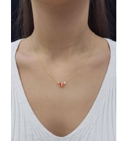 Kelebek Lazer Mineli 18K Altın Kaplama Minimal Kolye (Karışık)