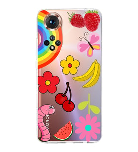 PrintiFy Huawei Honor 50 ile Uyumlu 1mm Slim Fit Water Color 5 Baskılı Şeffaf  Kılıf