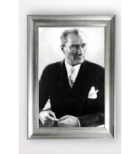 Gümüş Çerçeveli Atatürk Tablo cv921