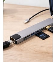 Çok Fonksiyonlu Type C Hub USB HDMI Ethernet Kart Okuyucu