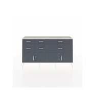 Arges Konsol Tek Raflı 6 Çekmeceli 4 Kapaklı 176x30x99 Aytaşı-Antrasit