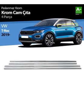 Volkswagen T Uyumlu Roc Krom Cam Çıtası 4 Parça. 2019 Üzeri (Karışık)