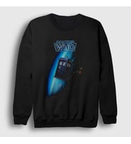 Presmono Unisex Siyah Space Tardis Doktor Dr Doctor Who Sweatshirt 498931tt