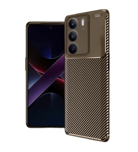 Realme C75 4g Auto Focus Karbon Kapak - Kahverengi