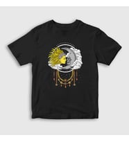 Presmono Unisex Çocuk Siyah Witchcraft Sun Moon Güneş Ay T-Shirt 415452tt
