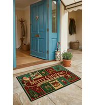 Valerine Life Kapı Önü Paspası 45x70cm iç Dış Mekan Yeni Yıl Ürünleri Noel Süsleri Yılbaşı Şenliği