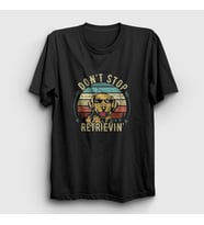 Presmono Unisex Siyah Golden Retriever Hediye Köpek T-Shirt 508901tt