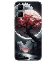 Infinix Smart 10 Kılıf Boutique Baskılı Resimli Ağaç ve Ay Pcode -057