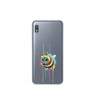 Samsung Galaxy A10 ile uyumlu Splash arı tasarımlı şeffaf silikon kılıf