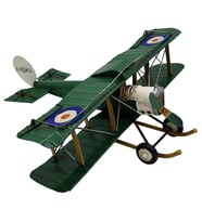 Vintage Metal Biplane Çift kanatlı Dekoratif Uçak Modeli - ASQMS Koleksiyon Serisi