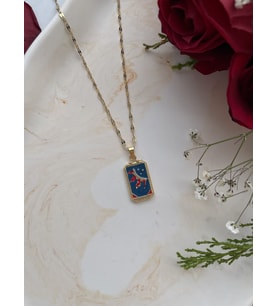 Kadın Gold Tarotkartı Çelik Hediye Kolye (Gümüş)