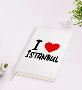 BK Gift I Love Şehir Serisi Beyaz Defter - Model 1