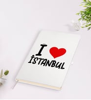 BK Gift I Love Şehir Serisi Beyaz Defter - Model 1