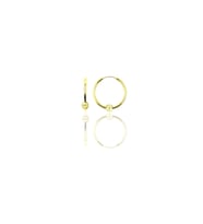 Söğütlü Silver Gümüş altın yaldızlı 14 mm sade toplu halka küpe