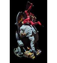 Daredevil vs Kingpin Figür Kingpin ve Daredevil Savaşı Obje 25CM Büyük Boy