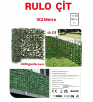Rulo Yapay Sarmaşık Yaprağı Çit,  Duvar Dekorasyonu,  Gizlilik Çiti,  Yaprak Ekran, Dış Mekan İç Mekan,1X3 Metre