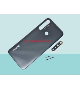 Oppo Realme 5İ Uyumlu FULL KASA Arka Kapak Batarya Kapağı - SİYAH