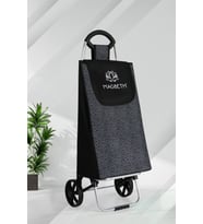 Sessiz Silikon Tekerlekli Büyük Boy Pazar Arabası ve Su Geçirmez Pazar Çantası