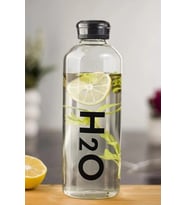 H2O Borosilikat Cam Matara 1 Lt Siyah H2O81001