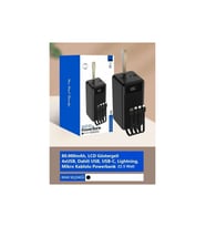 Hızlı Powerbank 80.000MAH PW-108 Hızlı Şarj 22.5W LCD Gösterge, Dahili Lightning, Type-C ve Micro Kablolu 7 Portlu USB Hub