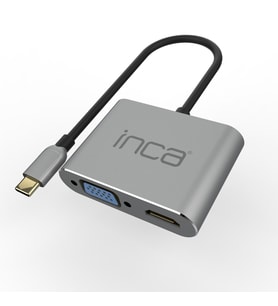 ITPC-06TY Type-C Hub X4 HDMI 4K@30 Hz+ VGA+ USB 3.0+PD 100W Aluminyum Kasa