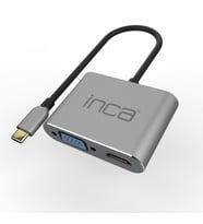 ITPC-06TY Type-C Hub X4 HDMI 4K@30 Hz+ VGA+ USB 3.0+PD 100W Aluminyum Kasa
