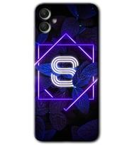 Galaxy A05 Kılıf HD Desen Baskılı Kılıf - Dark Neon Yaprak S Harfi