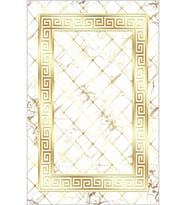 Eliana Home Baskılı, Yıkanabilir Kaymaz Taban Salon Halısı LNA1886-SM036 100x150 cm (Beyaz)