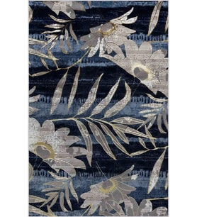 Eliana Home Baskılı, Yıkanabilir Kaymaz Taban Salon Halısı LNA0612 100x150 cm (Lacivert)