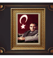 ÖZEL SERİ ALTIN VARAKLI ATATÜRK TABLO S975