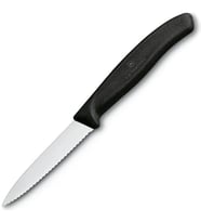 Victorinox Soyma Bıçağı 8cm Testere ve Sivri Ağızlı Siyah